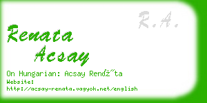 renata acsay business card